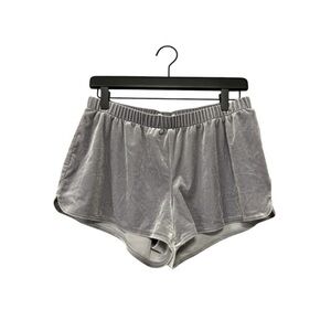 MADEWELL Velvet Pajama Shorts in Coastal Fog